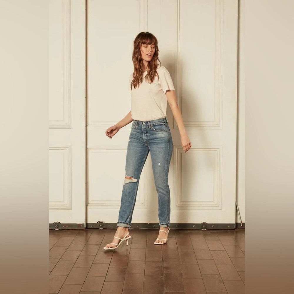 Free People Boyish Jeans The Billy High Rise Skinny In Great Dictator 27 - Picture 6 of 8